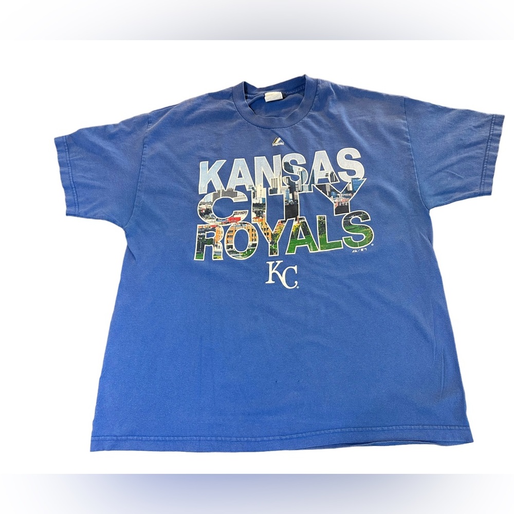 Majestic Men’s Kansas City Royals Short Sleeve Blue Shirt Size XL